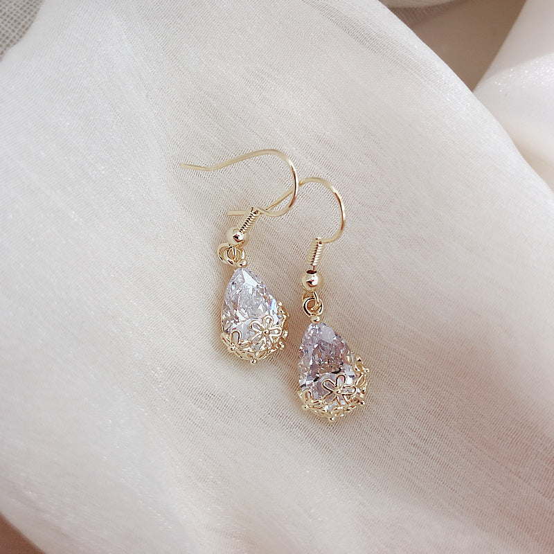 Luna Petal Teardrop Drop Earrings