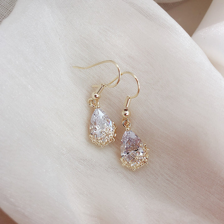 Luna Petal Teardrop Drop Earrings