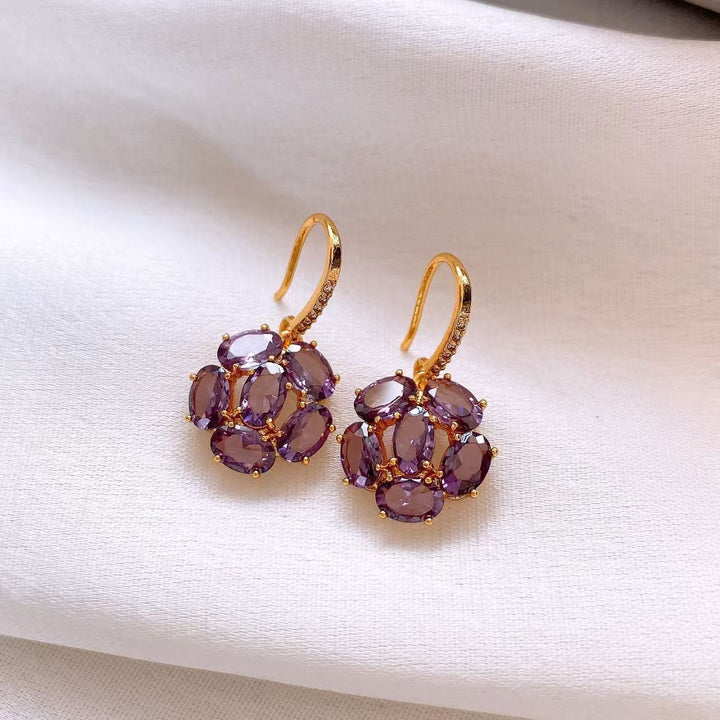 Petal Radiance Cluster Earrings