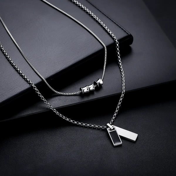 Imperium Dual Bar Pendant Necklace