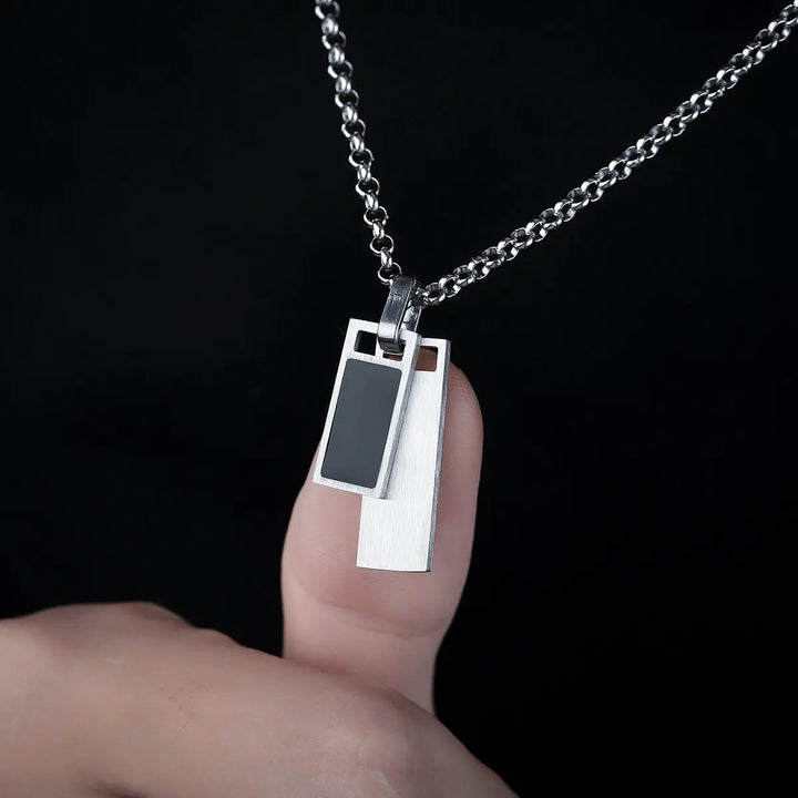 Imperium Dual Bar Pendant Necklace | Salty