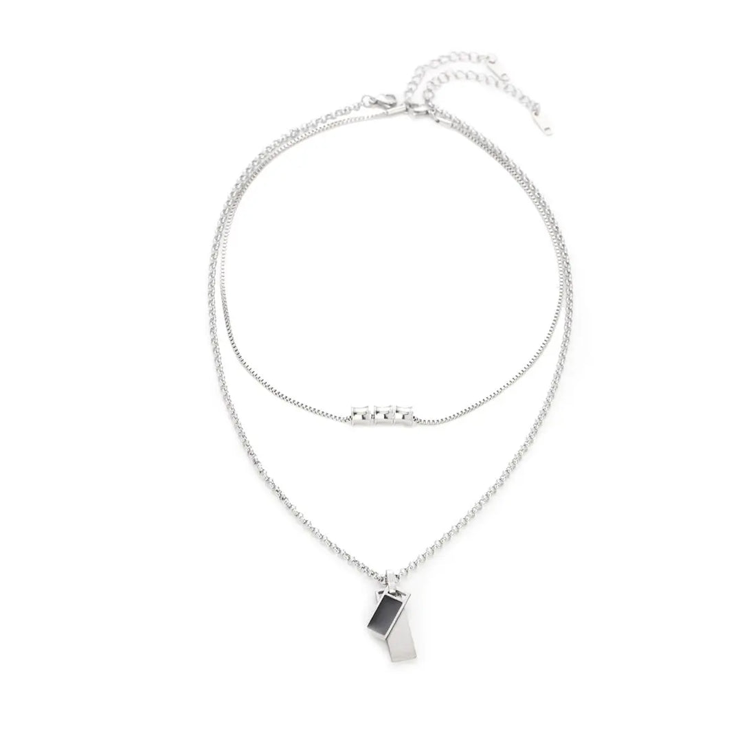 Imperium Dual Bar Pendant Necklace | Salty