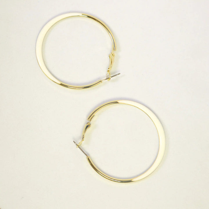 In Trend Gold White Hoops - Medium