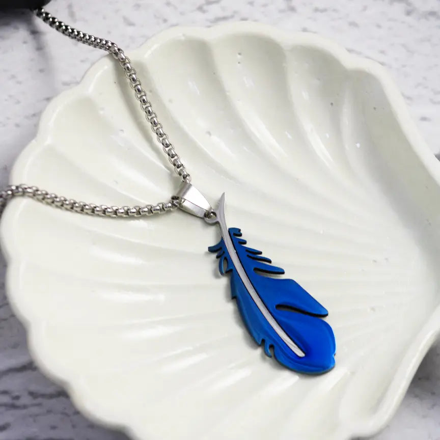 Indigo Feather Chic Chain - Salty Accessories