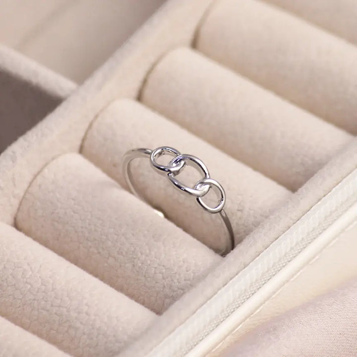 Interlooped Silver Band