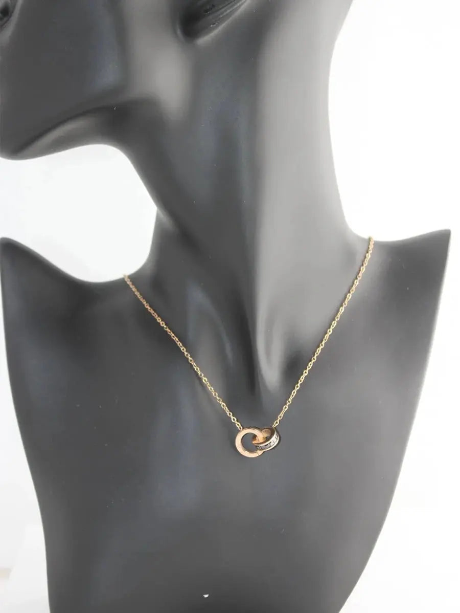 Interlooped Together Forever Necklace - Black - Salty Accessories