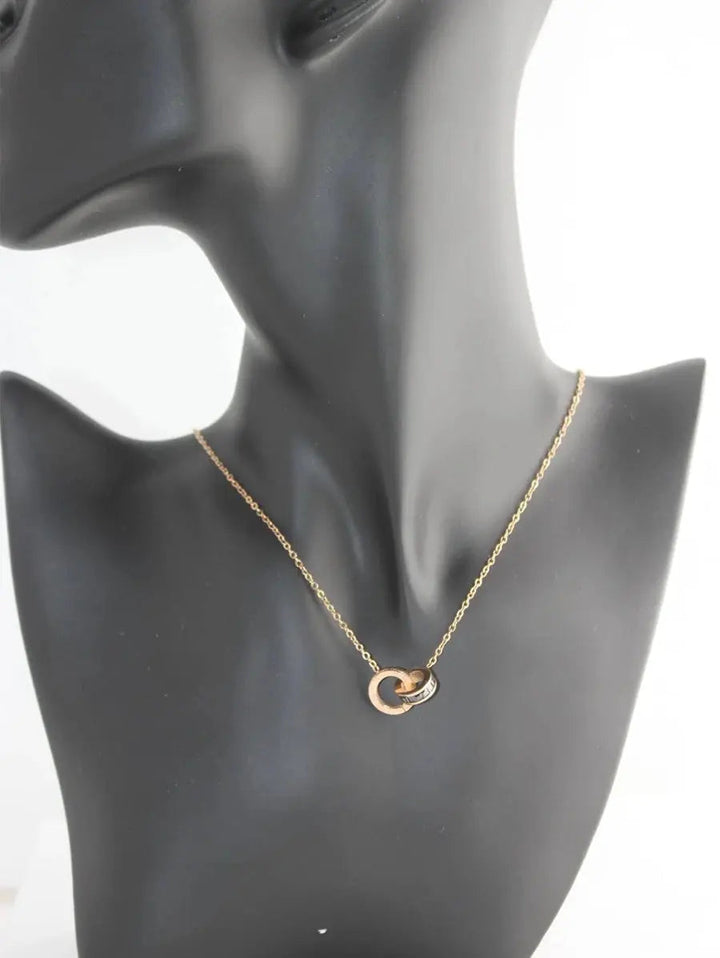 Interlooped Together Forever Necklace - Black - Salty Accessories