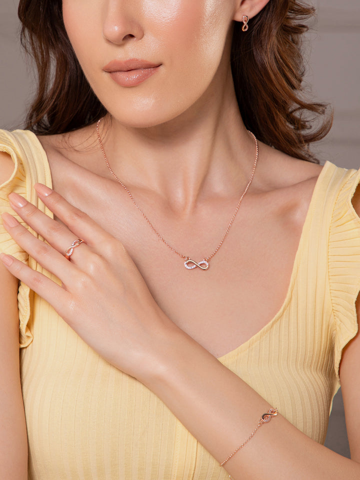 Endless Elegance White Infinity Jewellery Set