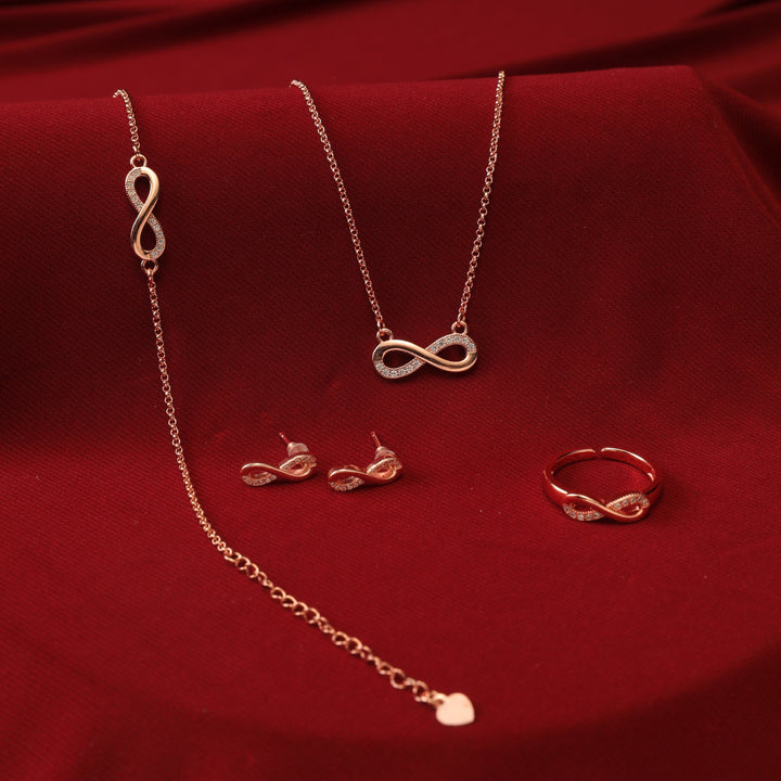 Endless Elegance White Infinity Jewellery Set - Salty Accessories