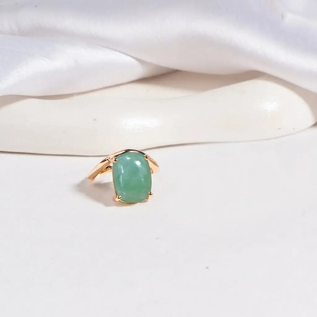 Jade Bloom Golden Petal Ring | Salty