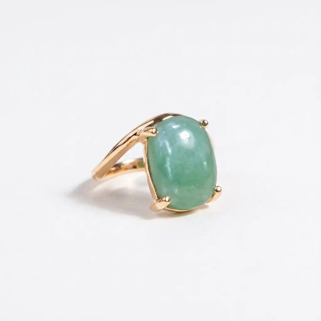 Jade Bloom Golden Petal Ring | Salty