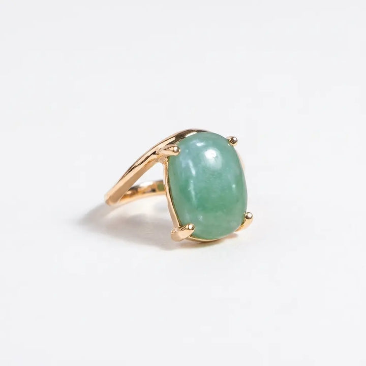 Jade Bloom Golden Petal Ring | Salty