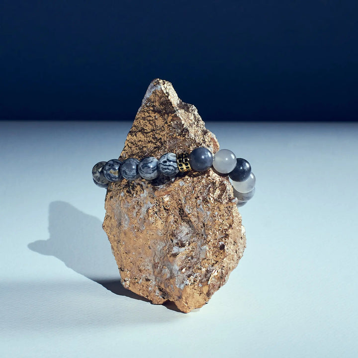 Jasper Map Stone Beaded Bracelet - Salty Accessories