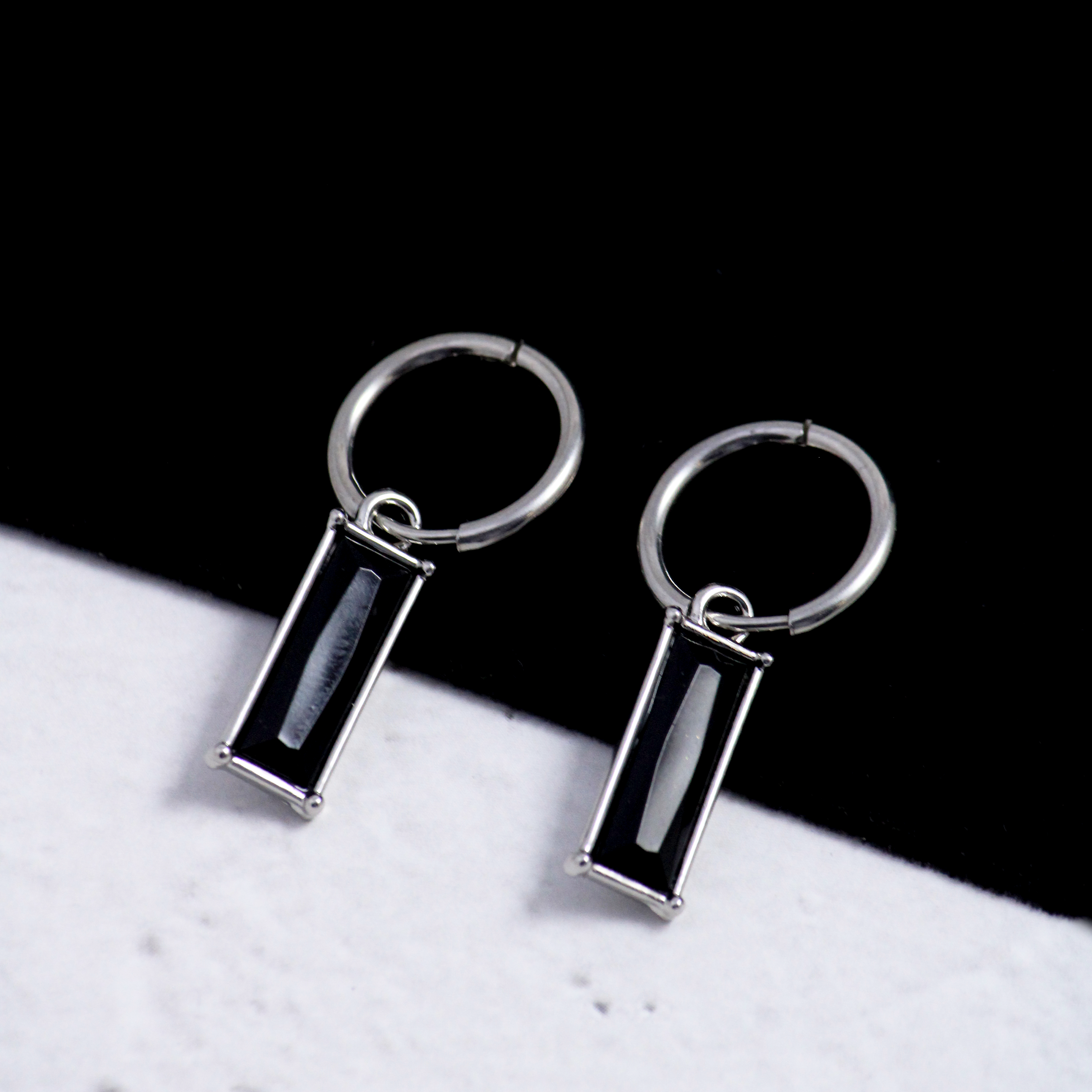 Amazon.com: Black Earrings for Men Push Back Mens Stud Earring 4mm : La  Liberte: Arts, Crafts & Sewing