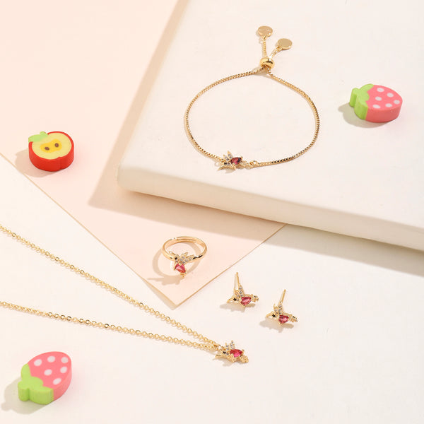 Red Falcon Jewellery Set for Kids