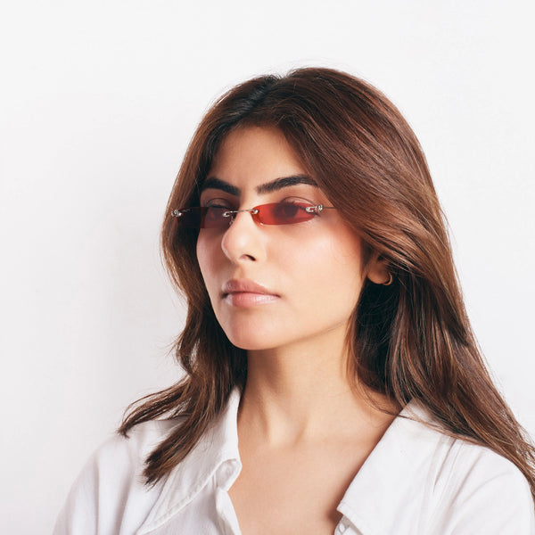 Kartik Aaryan Micro Sunglasses-Red
