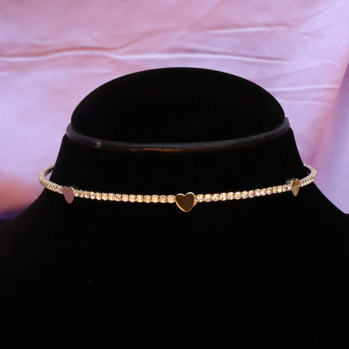 Kate'S Gold Hearts Choker - Salty Accessories