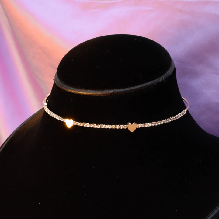 Kate'S Gold Hearts Choker - Salty Accessories