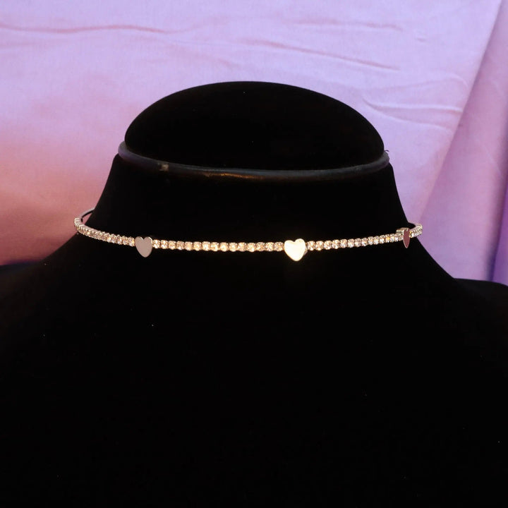 Kate'S Gold Hearts Choker - Salty Accessories