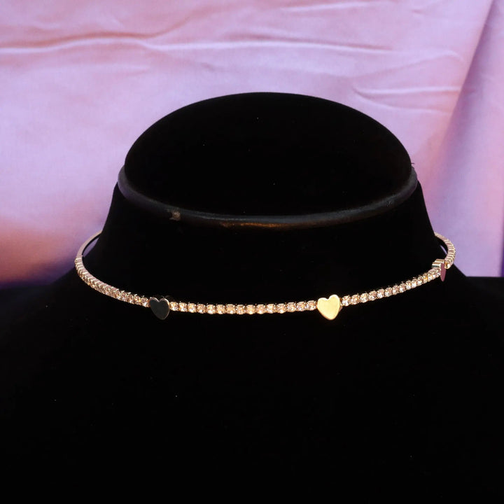 Kate'S Gold Hearts Choker - Salty Accessories