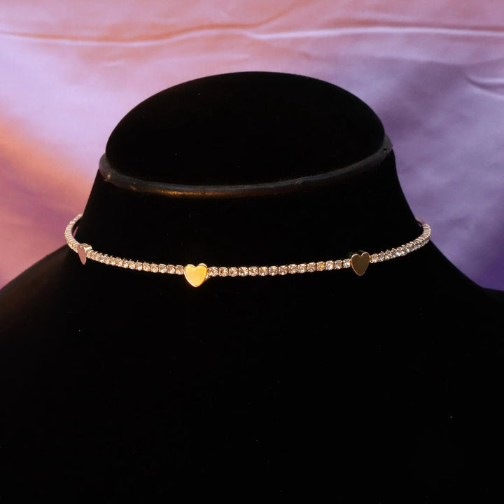 Kate'S Gold Hearts Choker - Salty Accessories