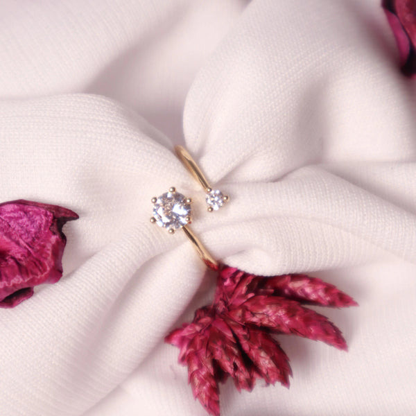 Kim's Round Cut Dual Ring