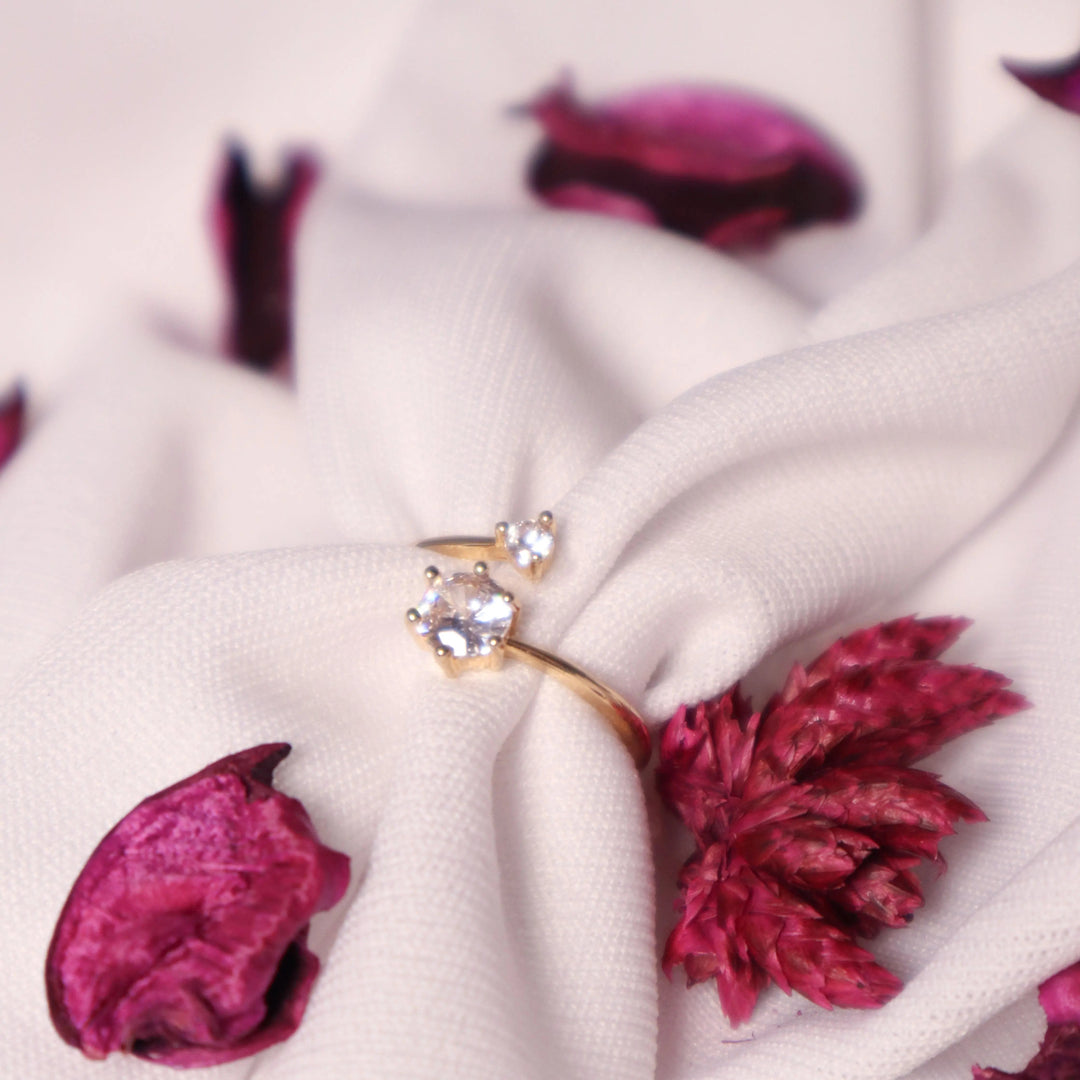 Kim's Round Cut Dual Ring - Salty Accessories