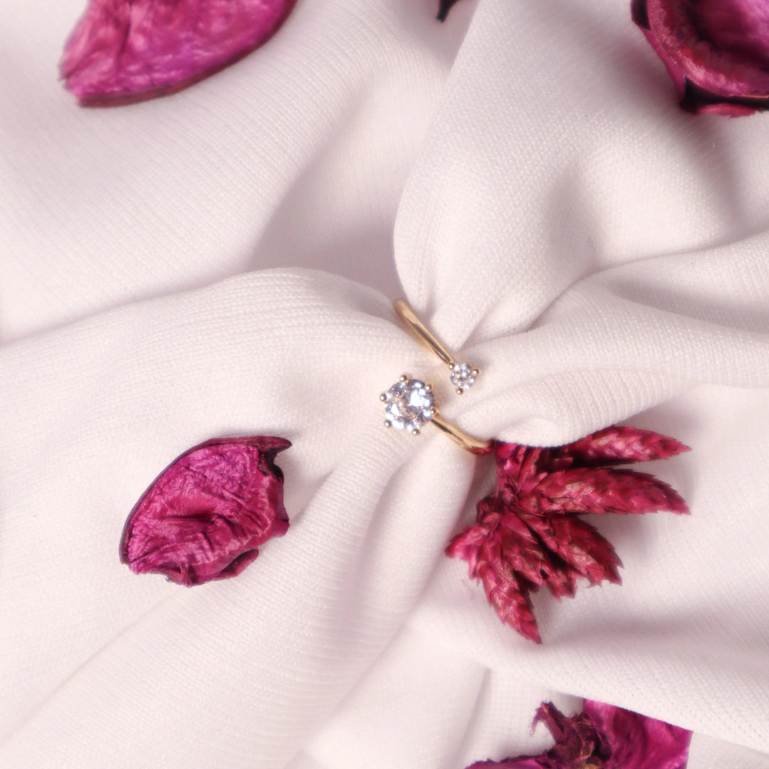 Kim's Round Cut Dual Ring - Salty Accessories