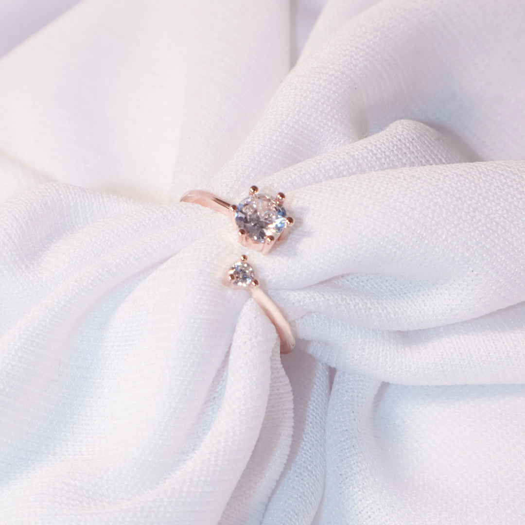Kim's Round Cut Dual Ring - Salty Accessories