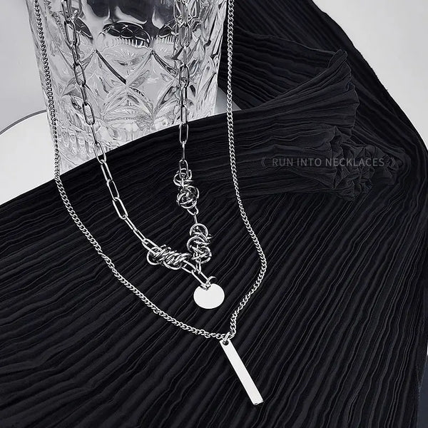 Kinetic Layered Chain Necklace