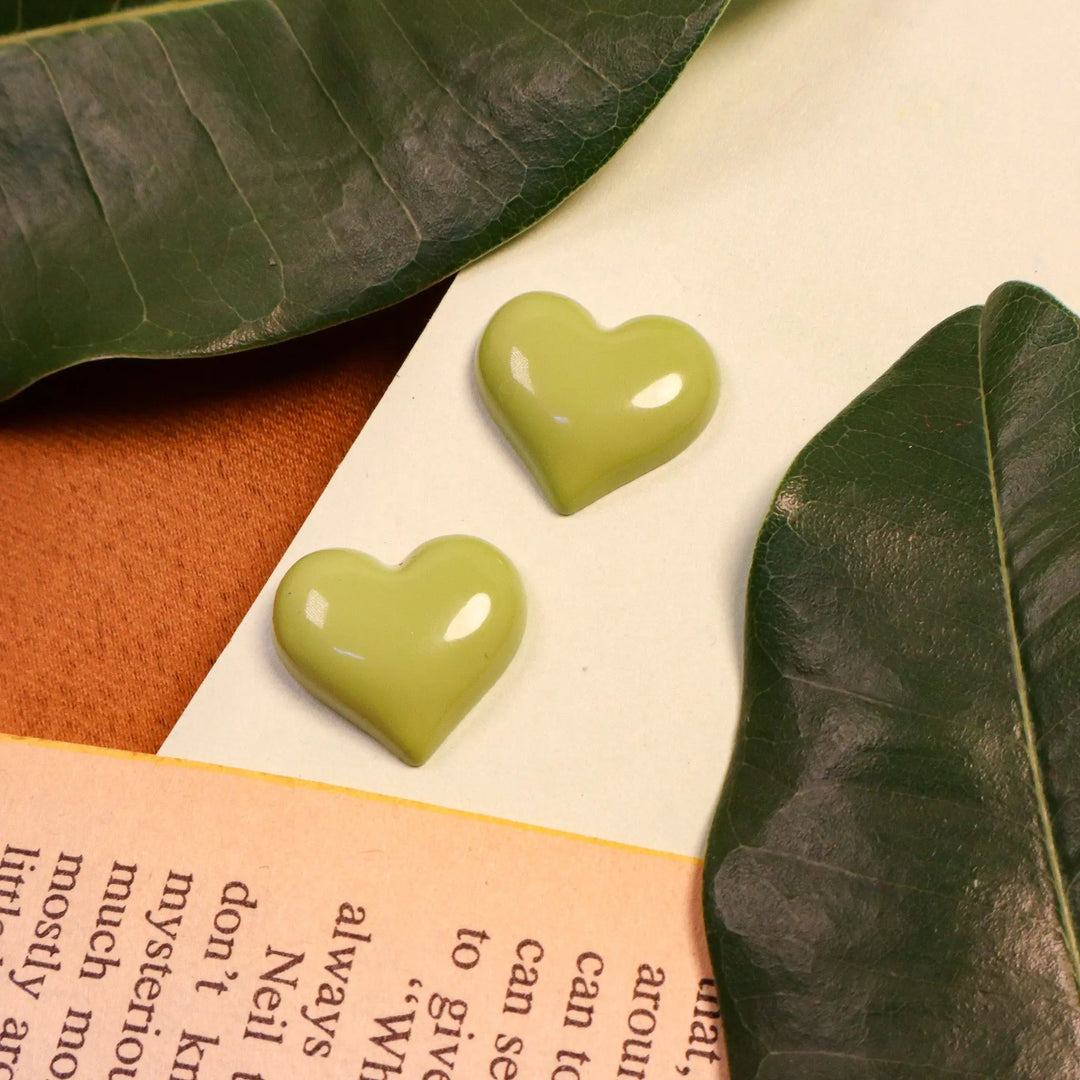 Korean Love Green earrings - Salty Accessories