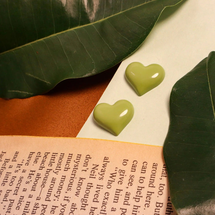 Korean Love Green earrings - Salty Accessories