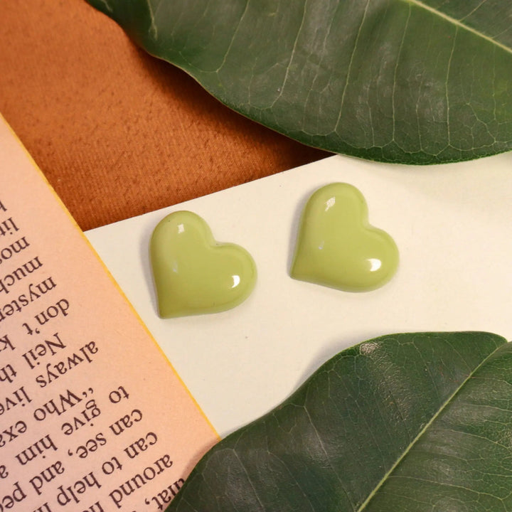 Korean Love Green earrings - Salty Accessories