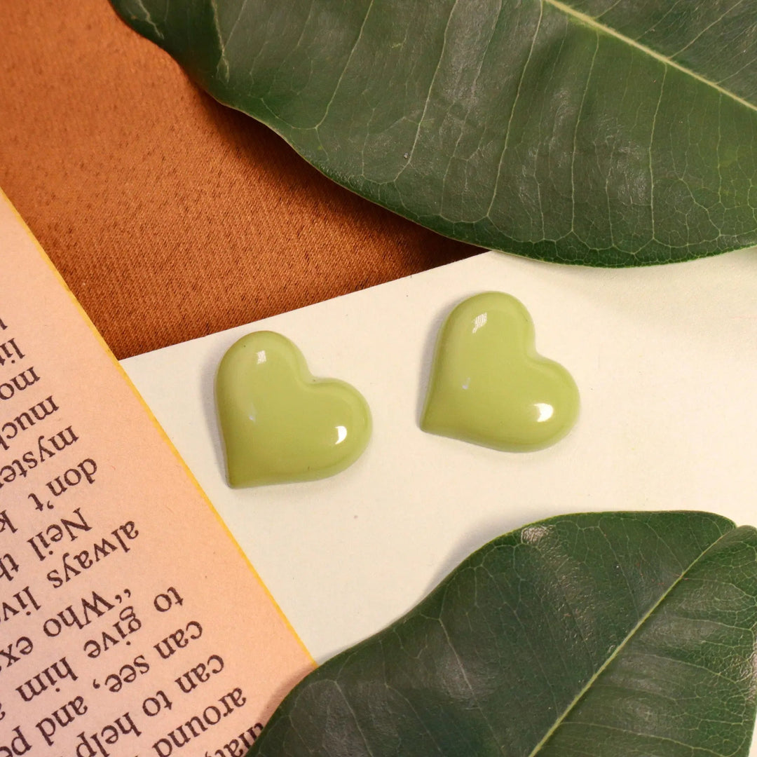Korean Love Green earrings - Salty Accessories