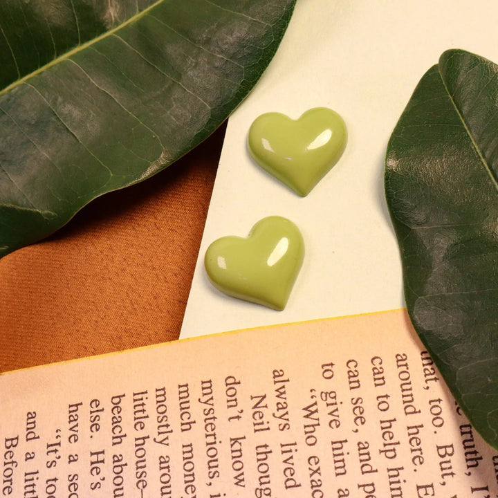 Korean Love Green earrings - Salty Accessories