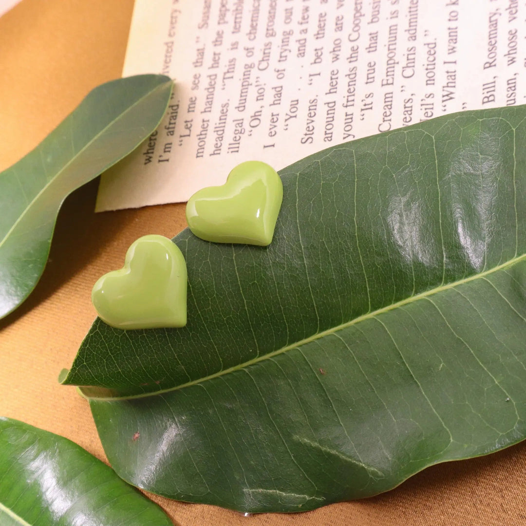 Korean Love Green earrings - Salty Accessories