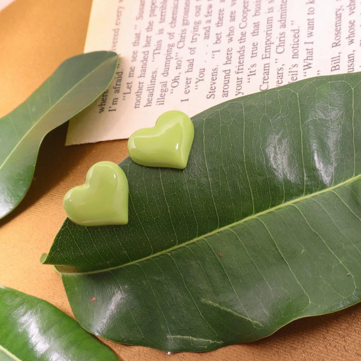 Korean Love Green earrings - Salty Accessories
