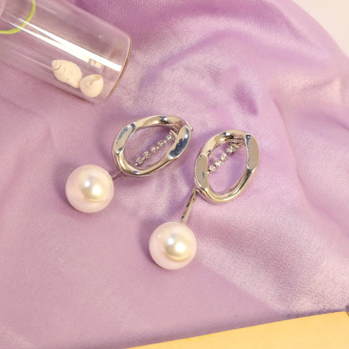 Korean Style Pearl Drop Earrings - Salty Accessories