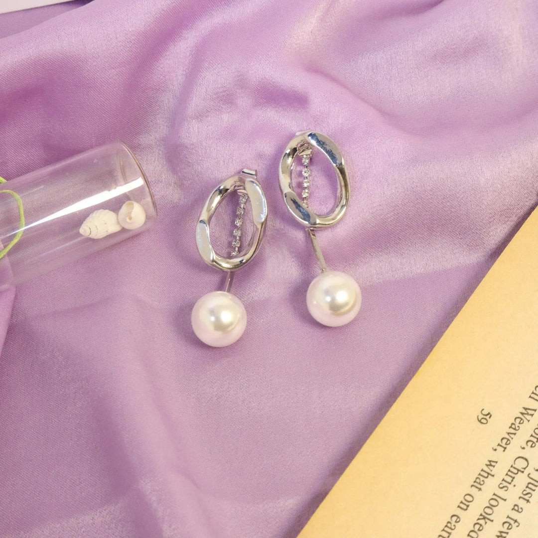 Korean Style Pearl Drop Earrings - Salty Accessories