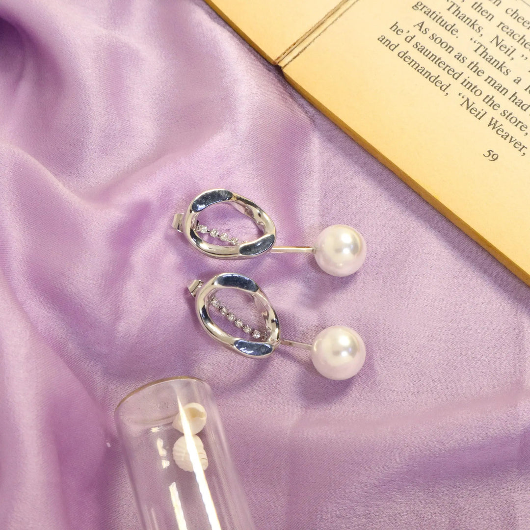 Korean Style Pearl Drop Earrings - Salty Accessories