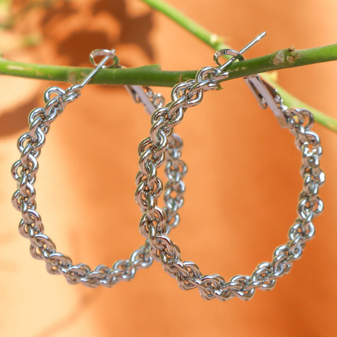 Korean Twisted Hoops