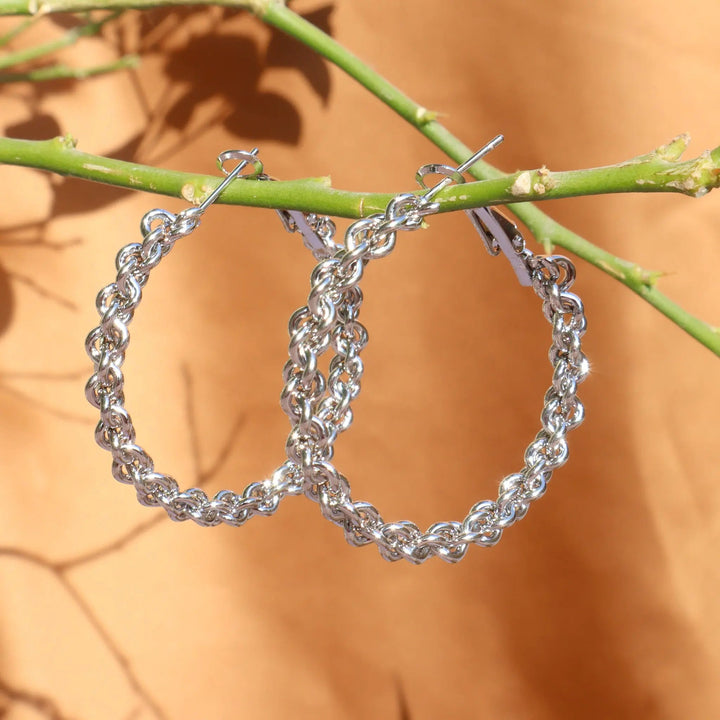 Korean Twisted Hoops