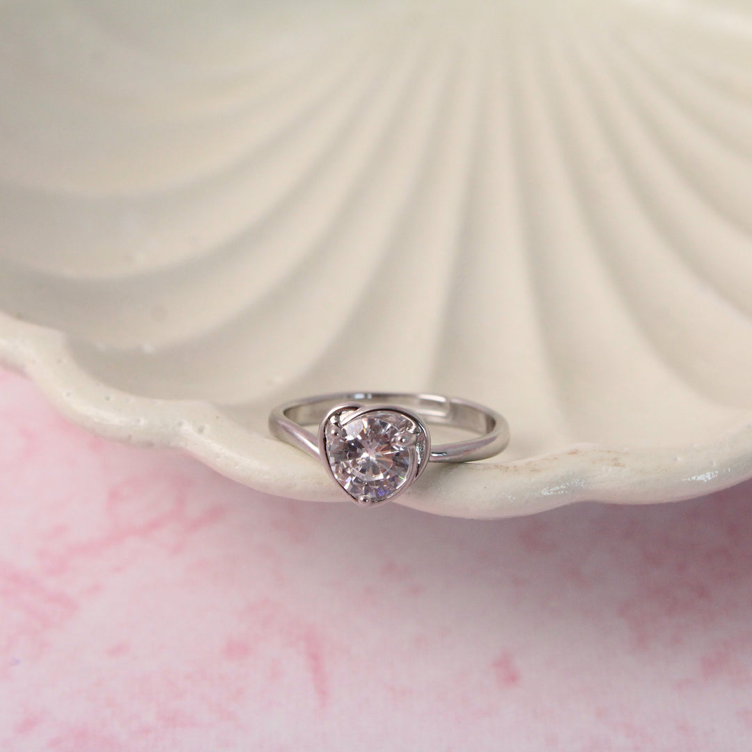 Korean Minimal Silver Diamond Band - Salty Accessories