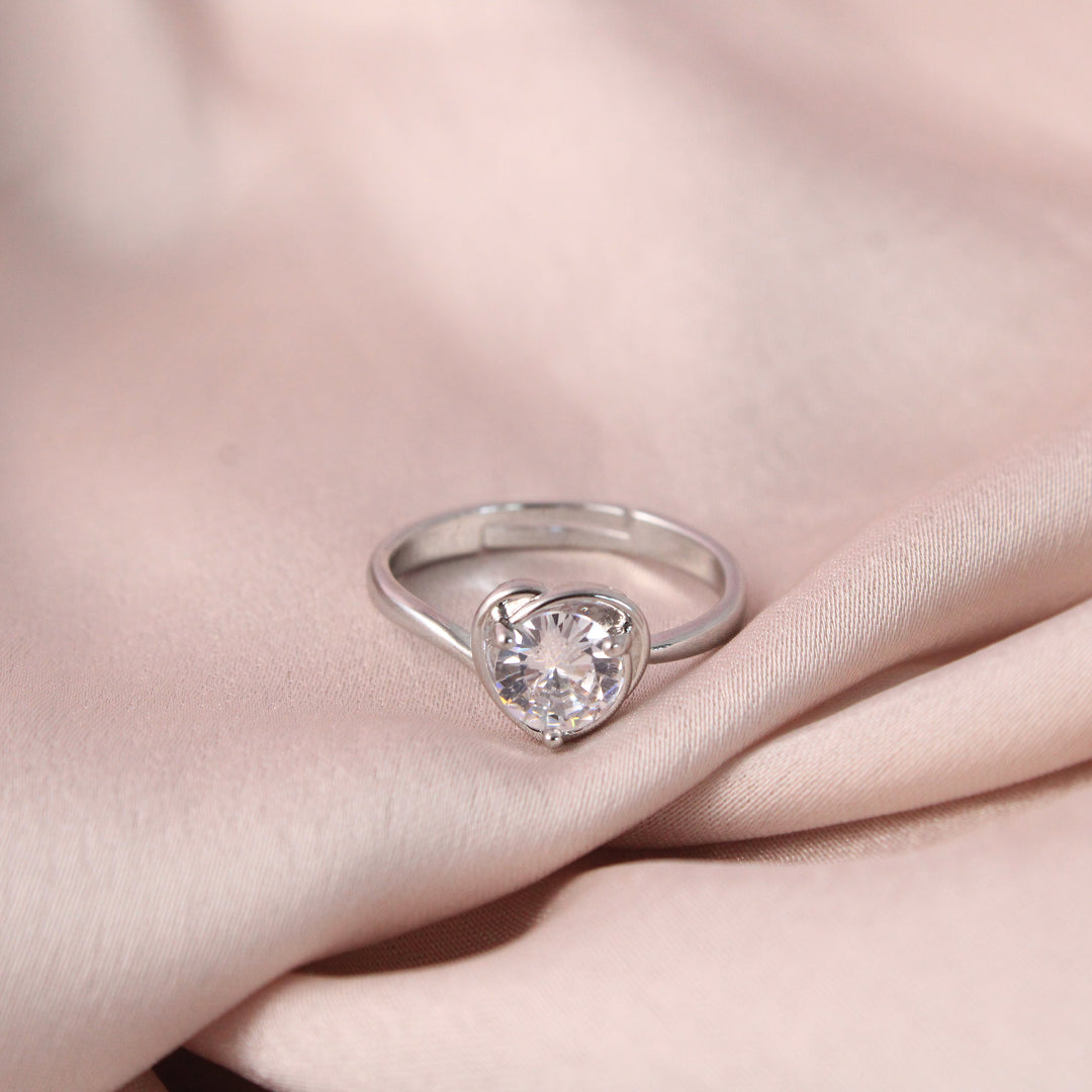 Korean Minimal Silver Diamond Band - Salty Accessories