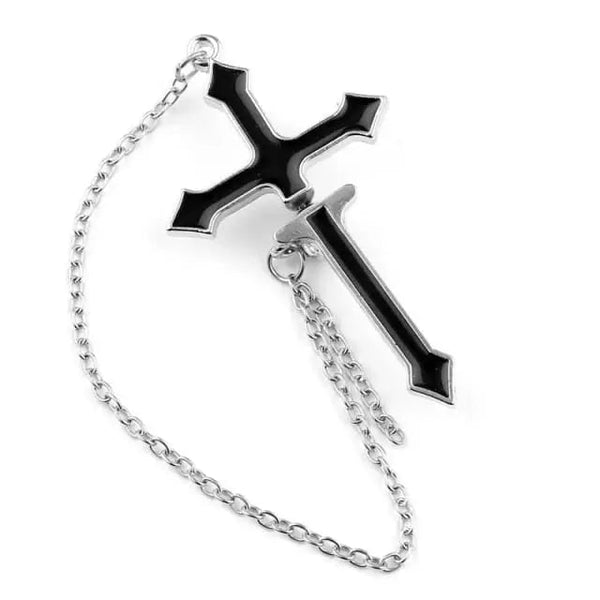 Kpop Front And Back Sword Earring - 1 Piece