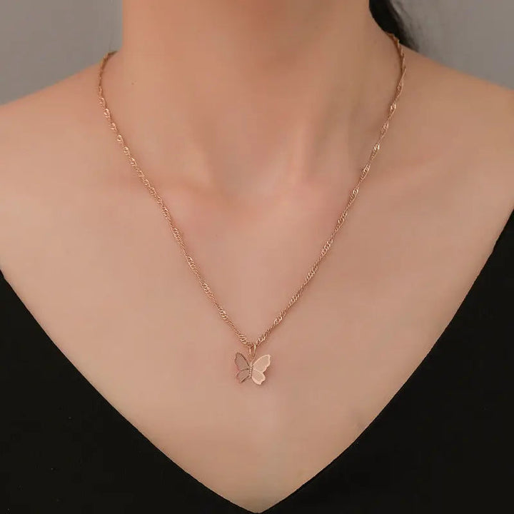 Kpop Butterfly Charm Necklace - Salty Accessories