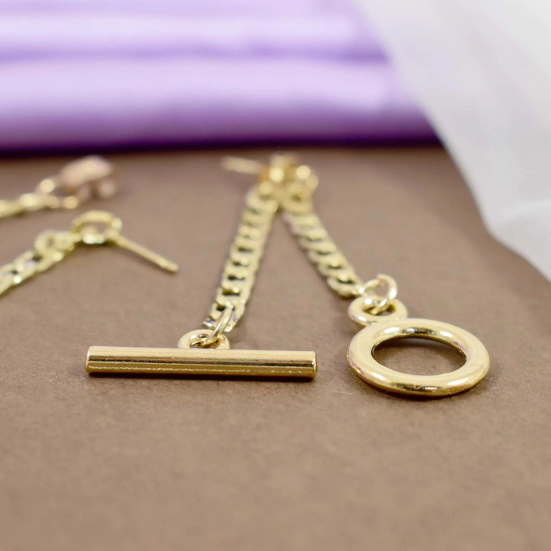 Kpop Metal Chain 2-in-1 Gold Earrings