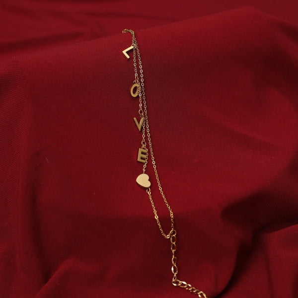 LOVE Heart Gold Bracelet