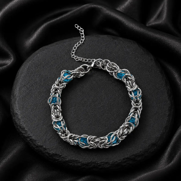 Lantern Weave Bracelet - Blue