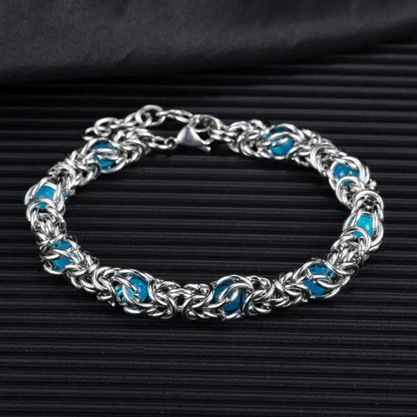 Lantern Weave Bracelet - Blue